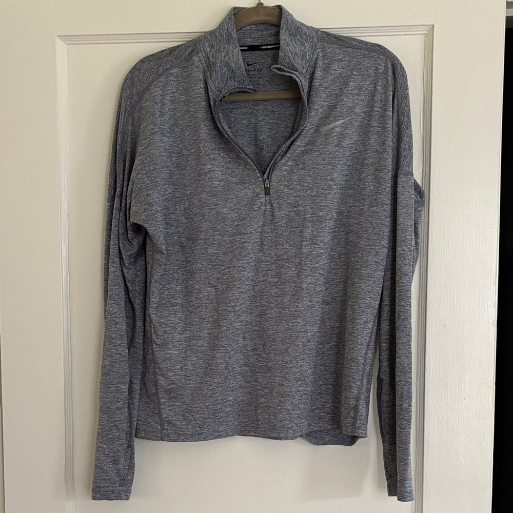Nike Blue Gray Long Sleeve Women's Top